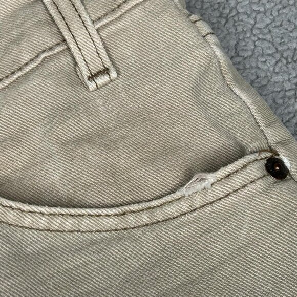 Levis 555 Jeans Mens 34x29.5 Tan Khaki Relaxed Fit Straight Leg Orange Tab USA - Picture 9 of 16